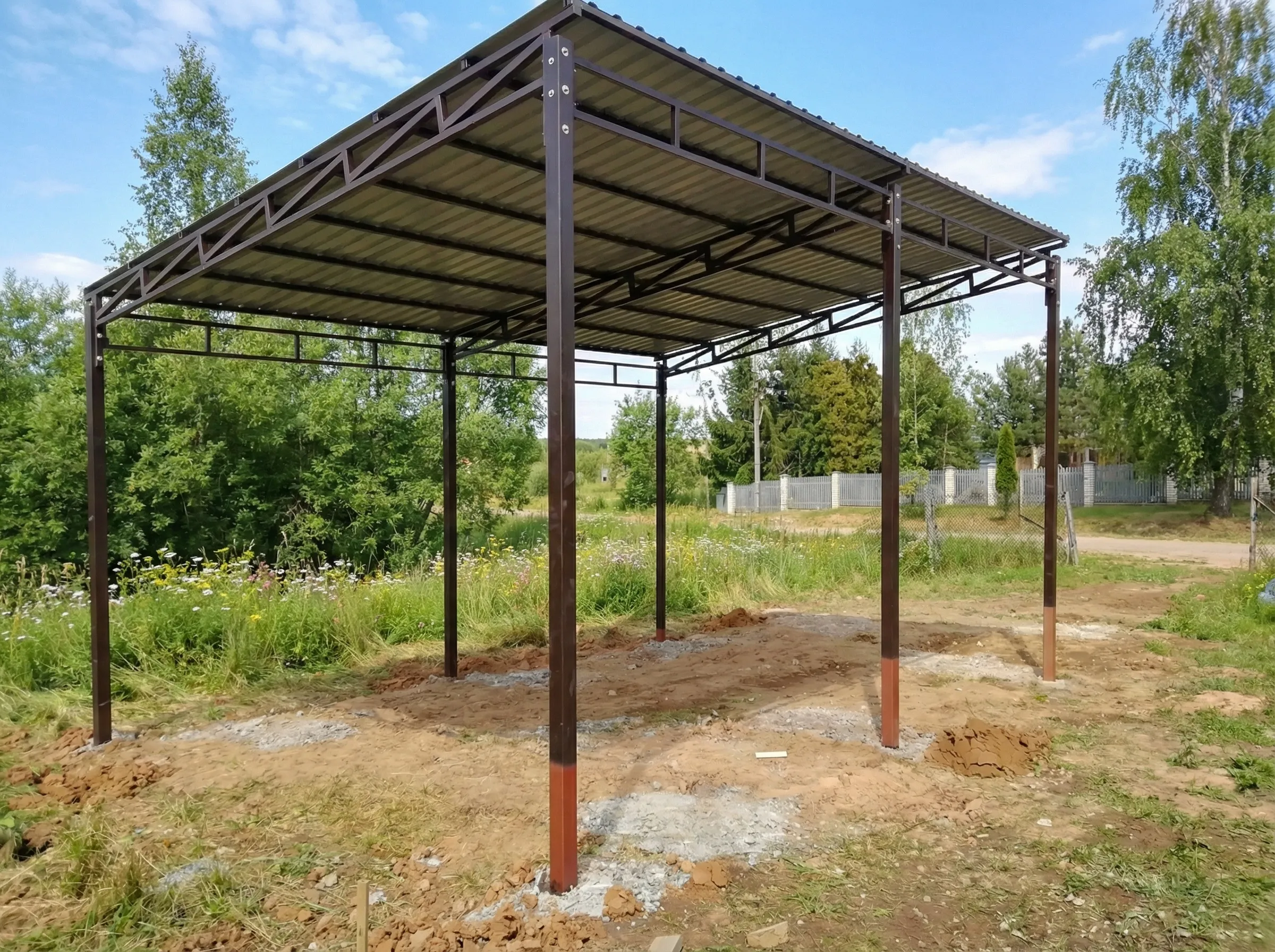 Односкатный навес Фортекс-О «Стандарт» 4×6,2м