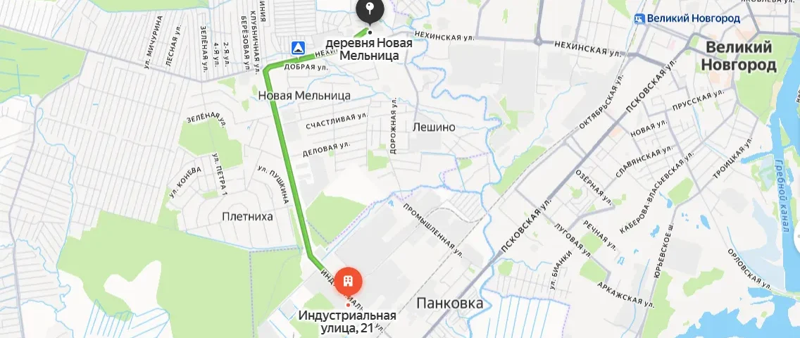 Маршрут переезда ЗаборГрад53